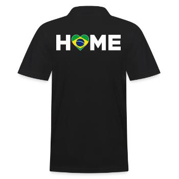 Brasilien Heimat Brasilien Flagge Brasilien Liebe - Männer Poloshirt - Schwarz - Hinten - Kai (181cm)