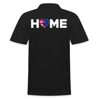 Nepal Home Nepal Flag Nepal Love - Men's Polo Shirt - black - Back - Kai (181cm)