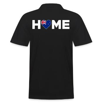 Nouvelle-Zélande Accueil Drapeau de la Nouvelle-Zélande - Polo Homme - noir - Dos - Kai (181cm)