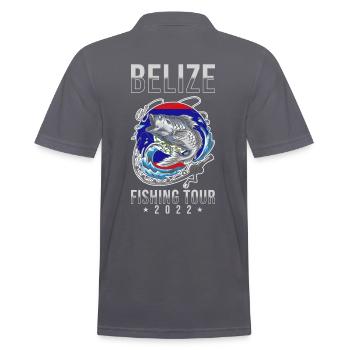 Angeltour Belize 2022 - Männer Poloshirt - Anthrazit - Hinten - Nico (186cm)