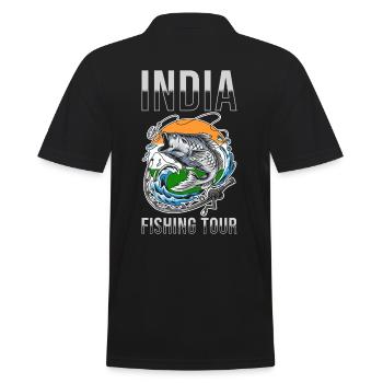 Angel Tour India - Men's Polo Shirt - black - Back - Kai (181cm)