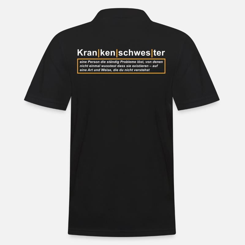 Krankenschwester Definition - Männer Poloshirt - Schwarz