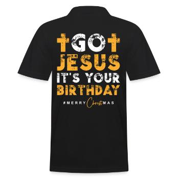 Allez Jésus c’est votre anniversaire - Polo Homme - noir - Dos - Kai (181cm)