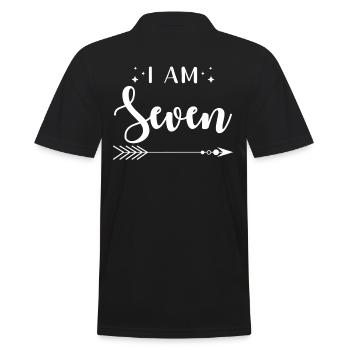 Seven years birthday I'm seven - Men's Polo Shirt - black - Back - Kai (181cm)