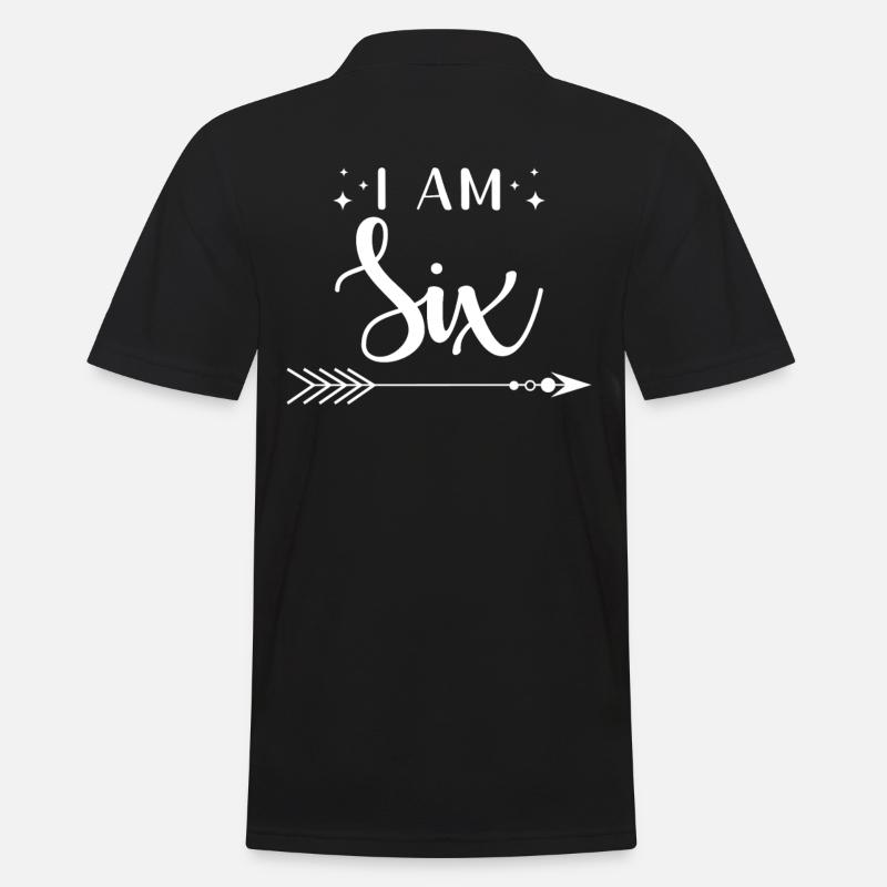 Six ans d’anniversaire J’ai six ans - Polo Homme - noir
