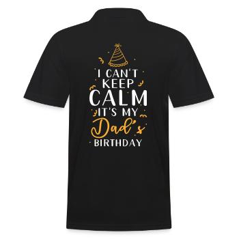 Dad's birthday I can't calm down - Men's Polo Shirt - black - Back - Kai (181cm)