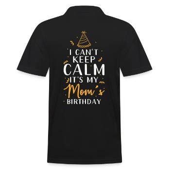 Moms Birthday I Can't Calm Down - Men's Polo Shirt - black - Back - Kai (181cm)