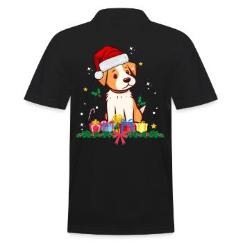 Hunde-Weihnachten - Männer Poloshirt - Schwarz - Hinten - Kai (181cm)