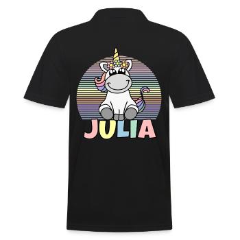 Nom de la licorne Julia - Polo Homme - noir - Dos - Kai (181cm)