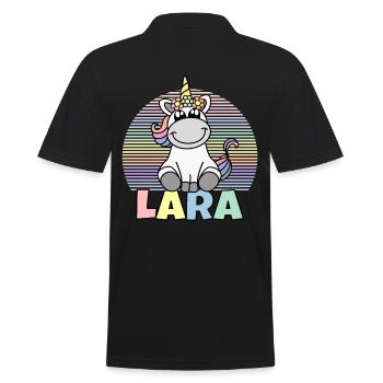 Lara Nom de la licorne - Polo Homme - noir - Dos - Kai (181cm)