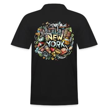 New York City Graffiti NYC Manhattan - Polo Homme - noir - Dos - Kai (181cm)