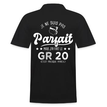 parfait jai fait le GR20 randonnée traversée corse - Polo Homme - noir - Dos - Kai (181cm)