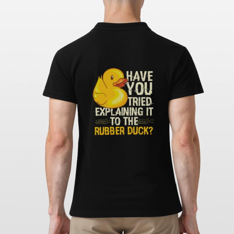 Rubber Duck Debugging Programmierer Männer Poloshirt