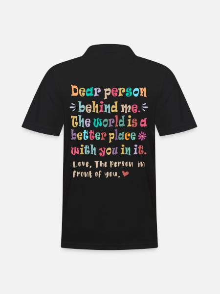 Liebe Person hinter mir - Männer Poloshirt - Schwarz