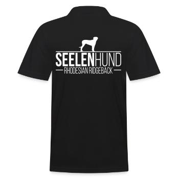 RHODESIAN RIDGEBACK Seelenhund - Männer Poloshirt - Schwarz - Hinten - Kai (181cm)