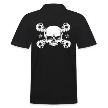 Scaffolders - Men's Polo Shirt - black - Back - Kai (181cm)