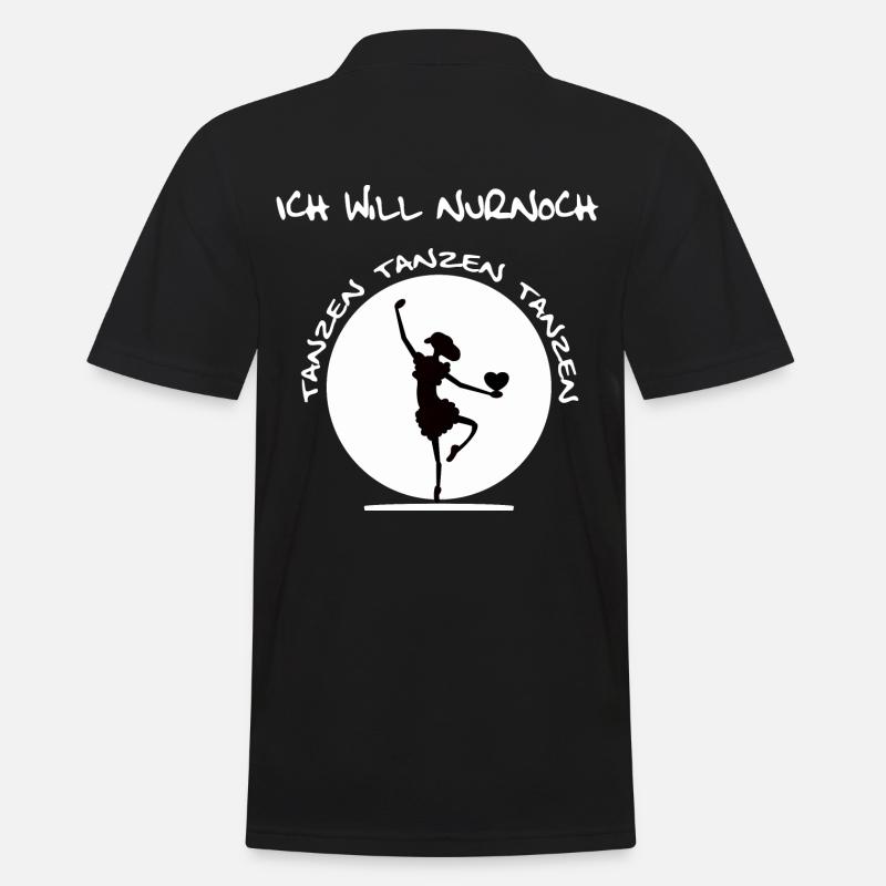 Will nur noch tanzen - Männer Poloshirt - Schwarz