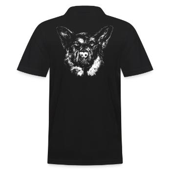 Schaeferhund tête de chien - Polo Homme - noir - Dos - Kai (181cm)