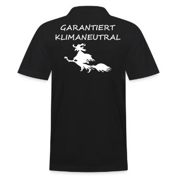 Umweltfreundliche Hexe - Männer Poloshirt - Schwarz - Hinten - Kai (181cm)