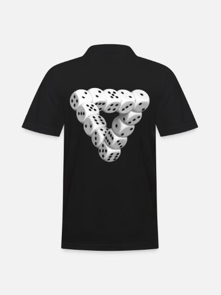 Cube Dices Cubes Illusion - Herre poloshirt - sort