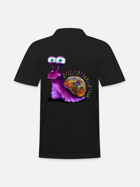 Opal Snail - Men's Polo Shirt - black
