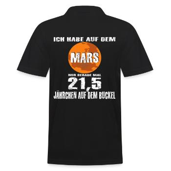 Astrophysiker Geburtstag 50 Mars-Jahre Geschenk - Männer Poloshirt - Schwarz - Hinten - Kai (181cm)