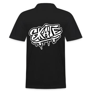 skate skater skateing sk8 skateboard skate or die - Men's Polo Shirt - black - Back - Kai (181cm)