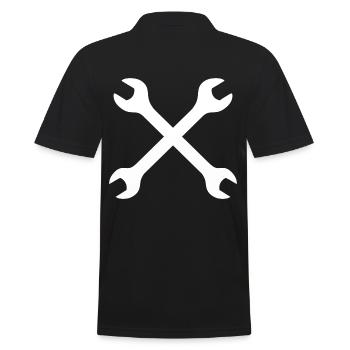 Mechanic, Workshop, Men, Women, Gift - Men's Polo Shirt - black - Back - Kai (181cm)