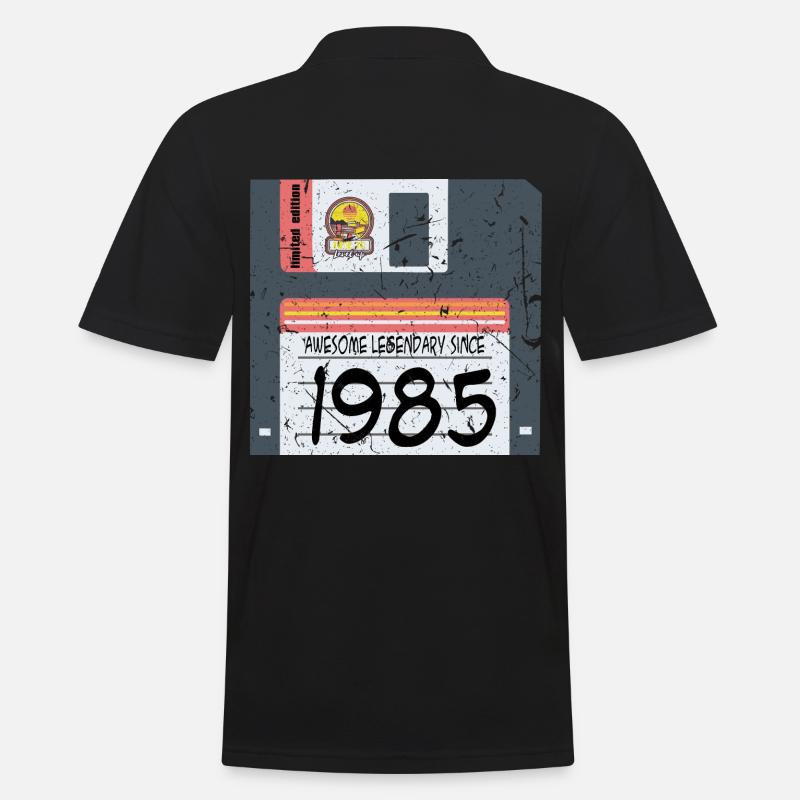 Nerd Geburtstag 1985 - Männer Poloshirt - Schwarz