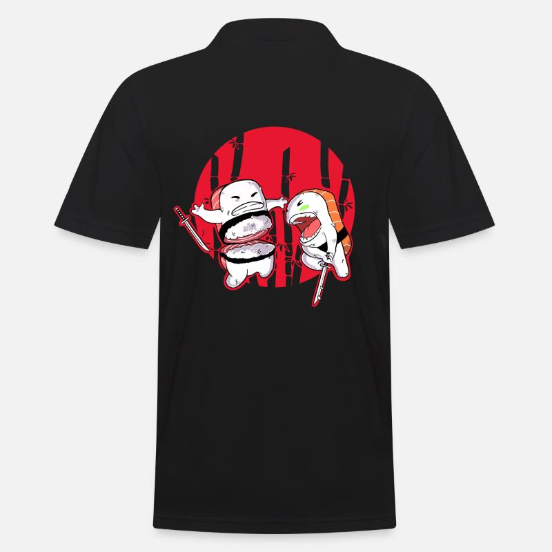 Sushi Samurai Japan - Männer Poloshirt - Schwarz