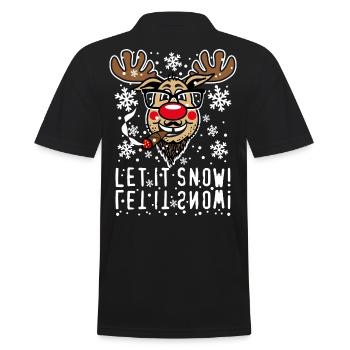 Hirsch Rudolph Bart LET IT SNOW Zigarre T-Shirt 86 - Polo Homme - noir - Dos - Kai (181cm)
