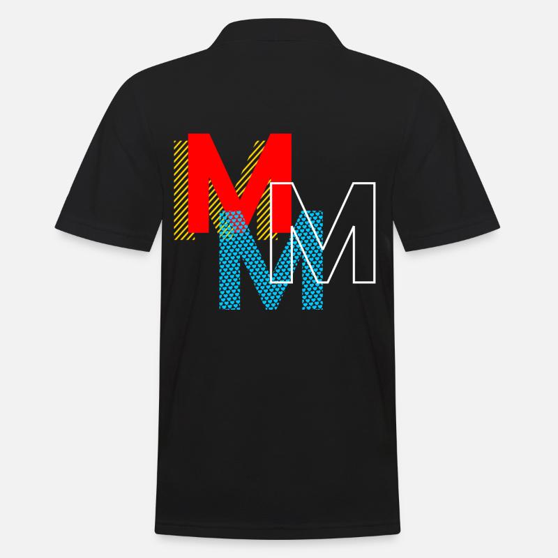 M m m m - Männer Poloshirt - Schwarz