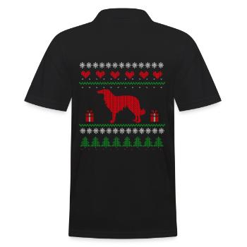 Noël laide Noël Barzoï Lévrier - Polo Homme - noir - Dos - Kai (181cm)