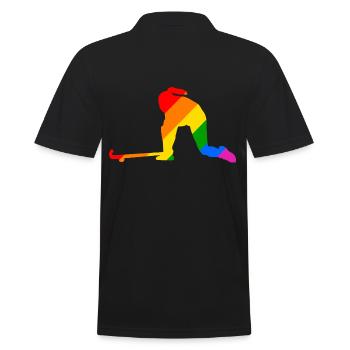 Joueur de hockey sur gazon LGBTQ - Polo Homme - noir - Dos - Kai (181cm)