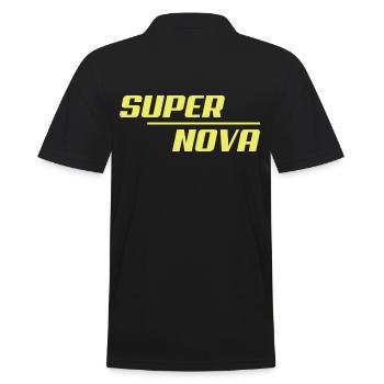Supernova - Men's Polo Shirt - black - Back - Kai (181cm)