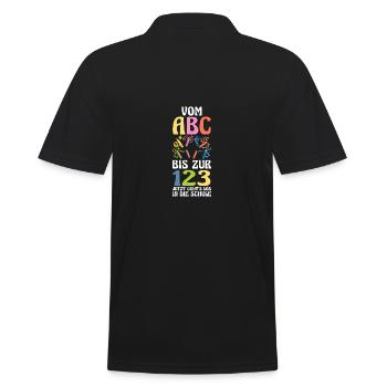 Kita Abgänger Schulanfang Schulkind Einschulung - Männer Poloshirt - Schwarz - Hinten - Kai (181cm)