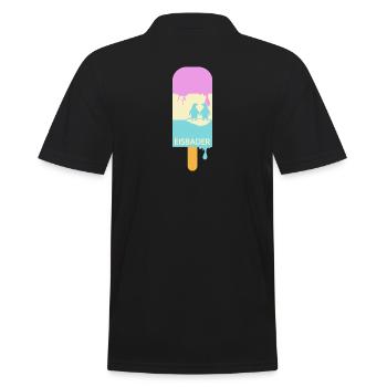 Bathing Healthcare Winter Baths Bathing Penguin - Men's Polo Shirt - black - Back - Kai (181cm)