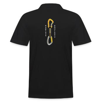 alpinist klettern alpin karabiner kletterseil - Männer Poloshirt - Schwarz - Hinten - Kai (181cm)