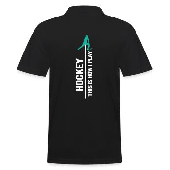 Field Hockey Hockey Penalty Hockey Zone - Men's Polo Shirt - black - Back - Kai (181cm)