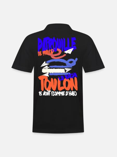 Patrouille de France Toulon 15 August - Men's Polo Shirt - black