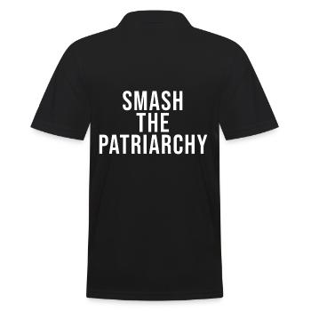 Smash The Patriarchy shirt - Männer Poloshirt - Schwarz - Hinten - Kai (181cm)