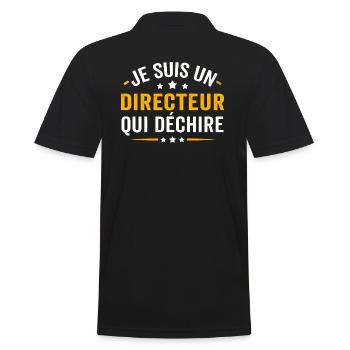 je suis un directeur qui déchire - Polo Homme - noir - Dos - Kai (181cm)
