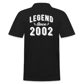 Legend since 2002 - Men's Polo Shirt - black - Back - Kai (181cm)