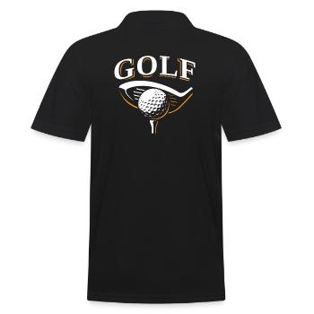golf - Men's Polo Shirt - black - Back - Kai (181cm)