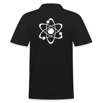 Atom geek math science chemistry - Men's Polo Shirt - black - Back - Kai (181cm)