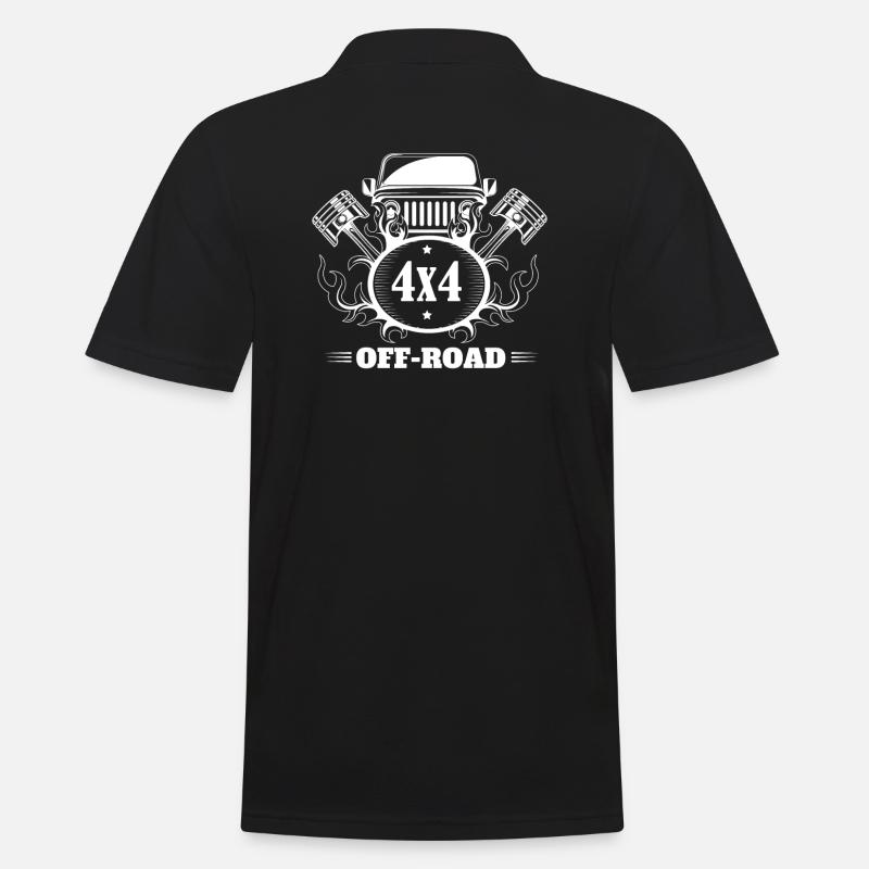 off road 4x4 - Männer Poloshirt - Schwarz