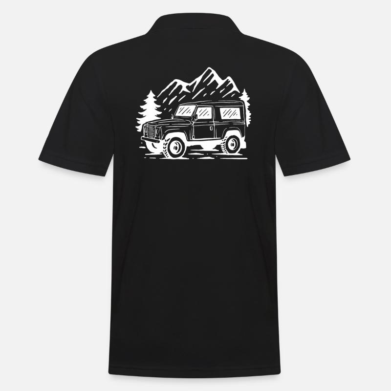 Offroad 4x4 - Männer Poloshirt - Schwarz
