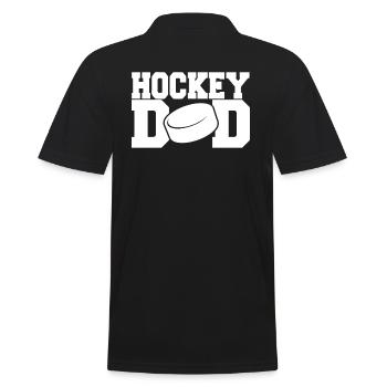 Hockey dad - Männer Poloshirt - Schwarz - Hinten - Kai (181cm)