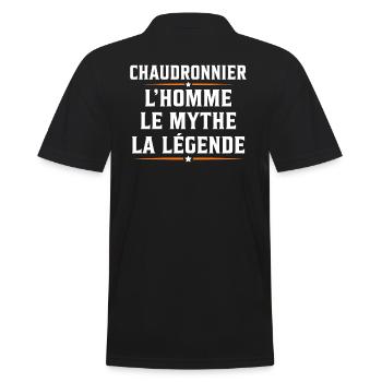 chaudronnier l'homme mythe mégende soudeur - Polo Homme - noir - Dos - Kai (181cm)