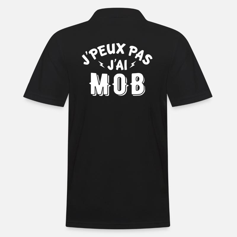 j'peux pas j'ai mob mobylette - Polo Homme - noir
